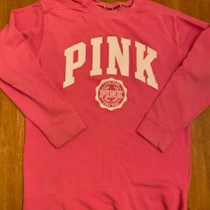 Pink super soft graphic crew neck sweatshirt XS